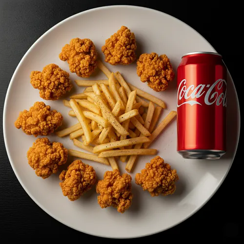 Small Crispy Fried Popcorn Chicken Meal 