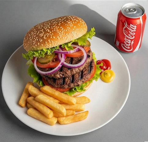 Double Beef Burger Meal 