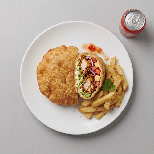 Crispy Fried Classic Pitta Meal 